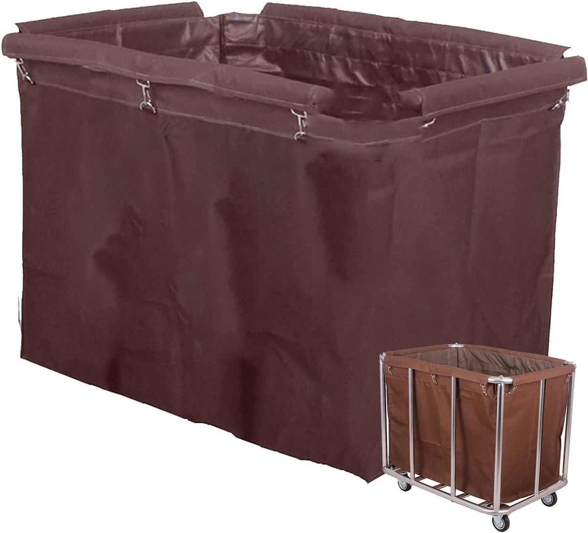 Decouvrez le panier a linge au format peu encombrant avec des elements metalliques