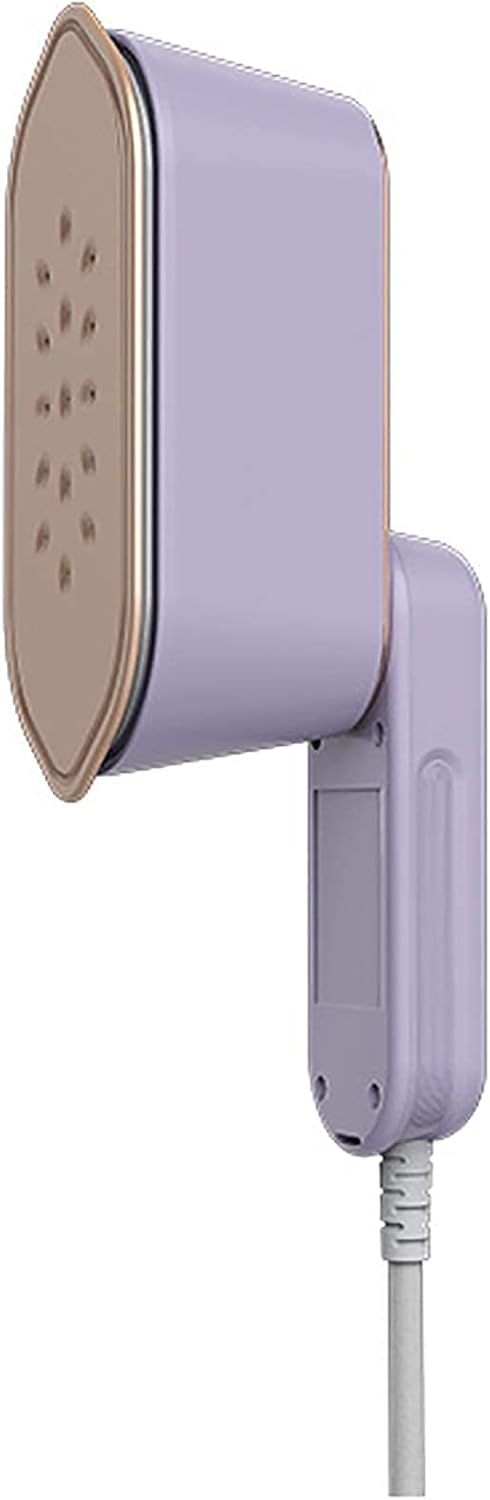 Ce defroisseur portatif se presente en coloris violet