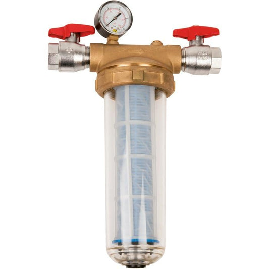Ce dispositif de filtration integre un dispositif anticalcaire