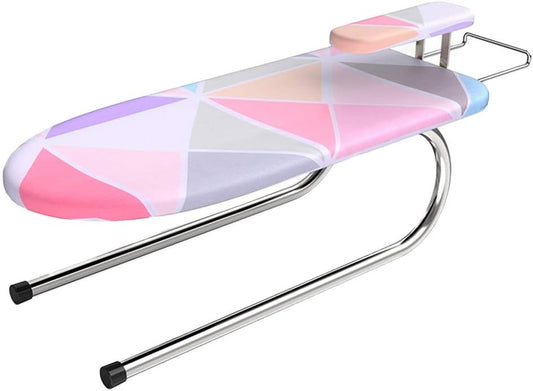 La planche de table qui se replie apres usage en coloris blanc et gris