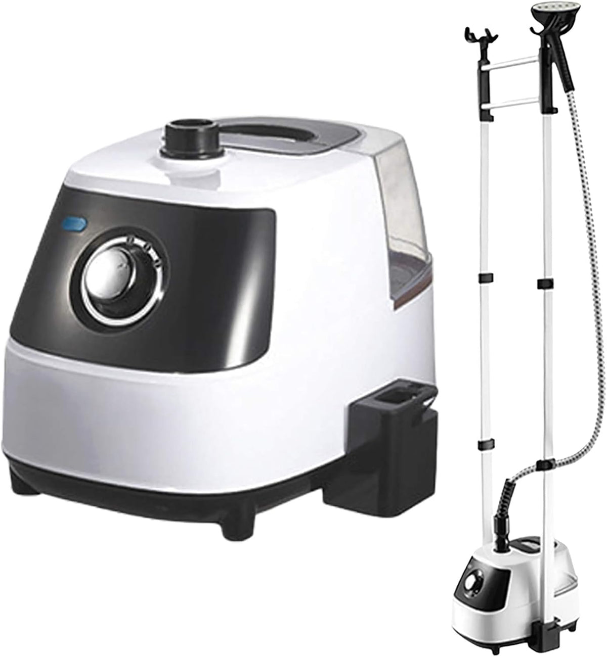 Ce defroisseur portatif combine une chauffe rapide avec un reservoir amovible