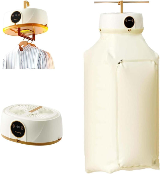 Choisissez ce fer de voyage au format peu encombrant en coloris blanc et beige