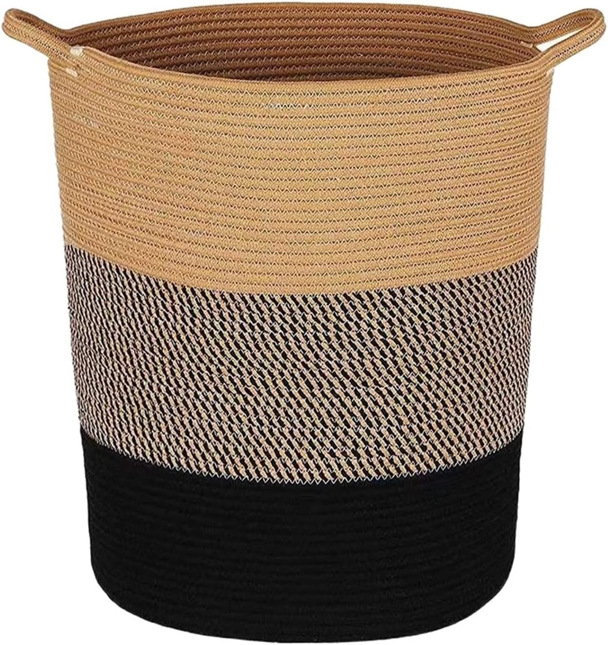 Decouvrez ce panier a linge avec poignee de maintien avec une partie textile en coton